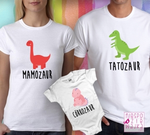 Komplet dla rodziców Mamozaur, Tatozaur, Córkozaur