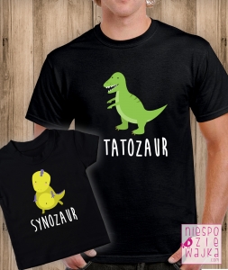 TATOZAUR_SYNOZAUR_komplet_koszulki_niespodziewajka