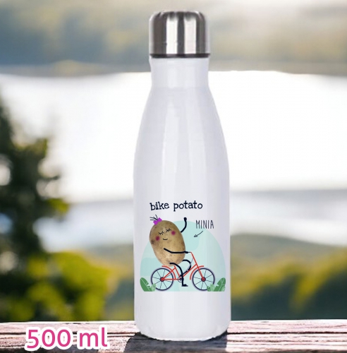 Butelka na wodę fitness Bike potato [imię] rower