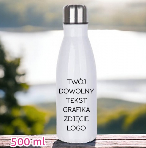 Butelka na wodę z własnym tekstem, grafiką, zdjęciem, logo