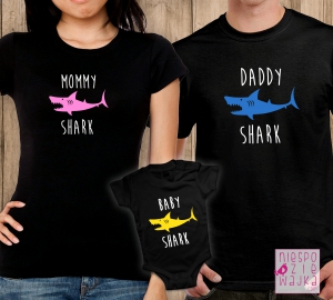 Komplet Baby, Mommy, Daddy Shark