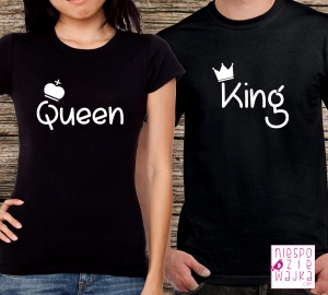 Komplet 2szt koszulek Queen/King czarne