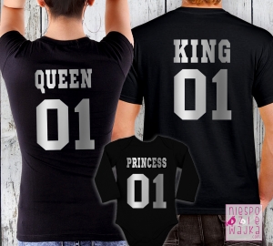 Komplet dla rodziców Queen King Princess 01