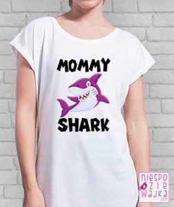 Koszulka Mommy Shark oversize