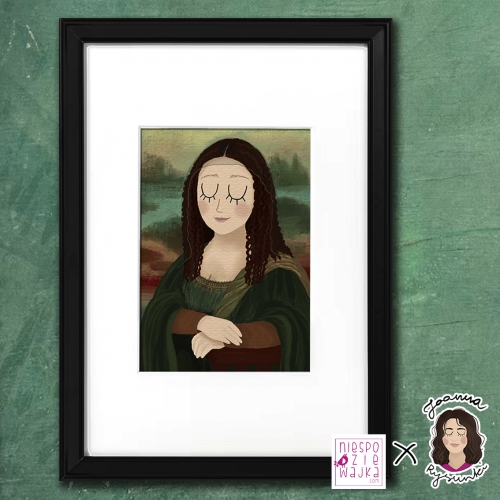 Rysunek Mona Lisa wydruk na płótnie - ramka 23x32 cm