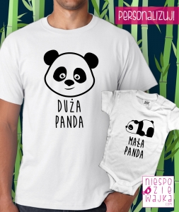 Komplet Duża Panda, Mała Panda dla Taty i Dziecka