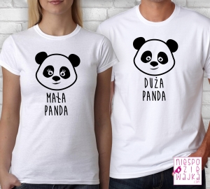 Komplet 2szt koszulek Duża Panda, Mała Panda