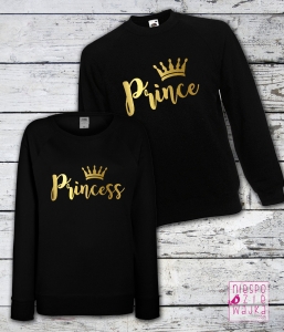 Komplet 2szt bluz Prince/Princess czarne