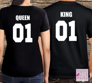Komplet 2szt koszulek Queen/King 01 czarne