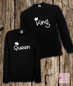 Komplet 2szt bluz Queen/King czarne