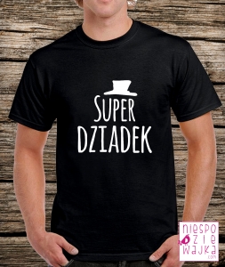 super_dziadek_czarna_koszulka_dziadka